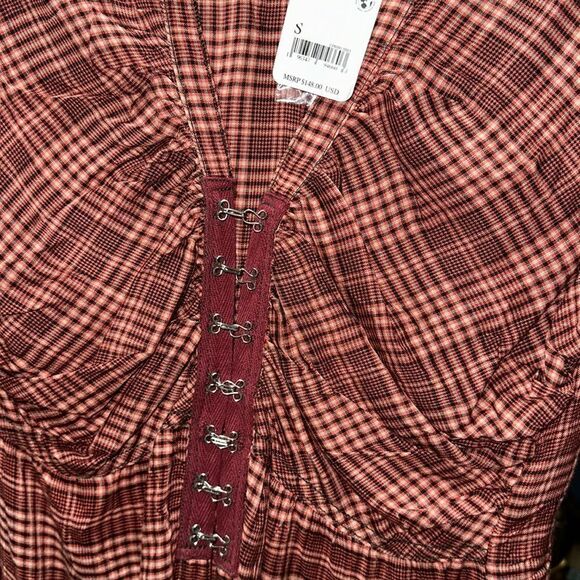 We the Free Catalina Remade Shirt in Red Combo Free People - Picture 6 of 6